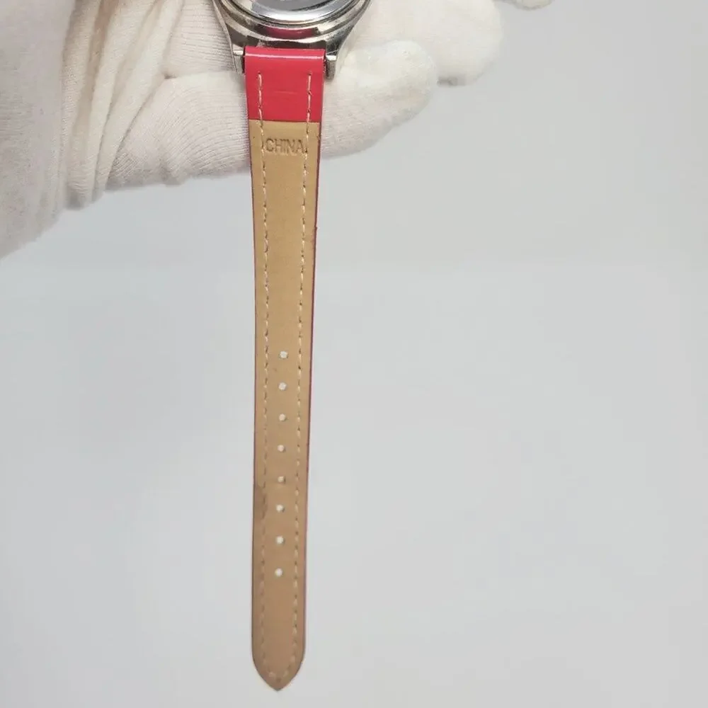 Vintage Disney Minnie Mouse Red Band Silver-toned Watch